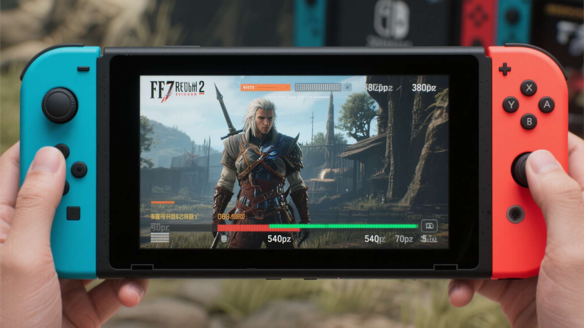 根据目前流出的测试数据，《FF7重生》NS2版在部分场景下动态分辨率最低可跌至3